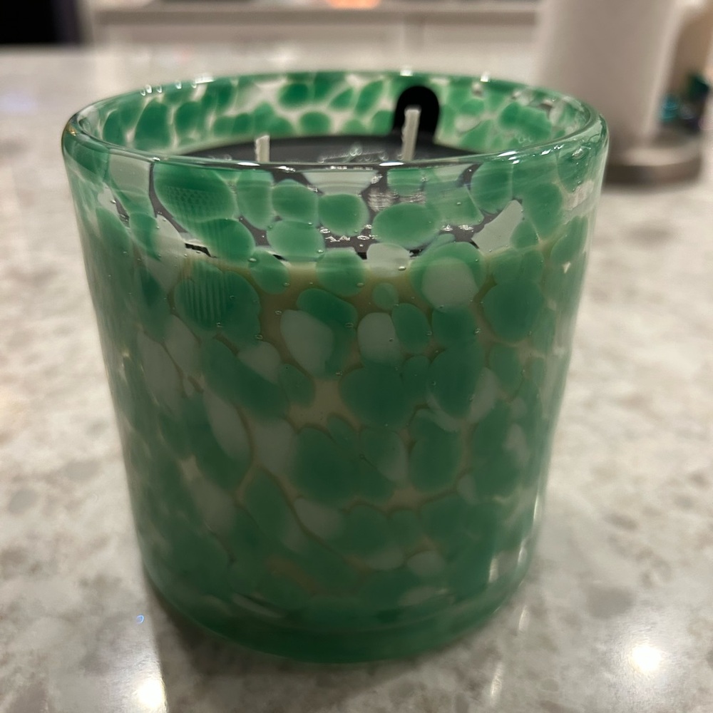 “New” Signature Green Marbled Candle 14 oz